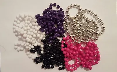 Long Plastic Beaded Necklace Strand Necklace Fancy Dress 5 Colour Options  • £2.79