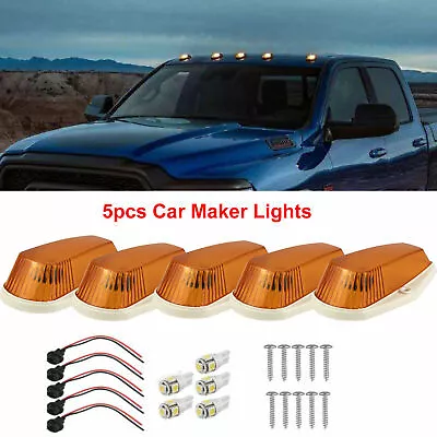 5x Amber Lamps For Ford F150 F250 F350 Running Roof Top Cab Clearance Led Lights • $24.79