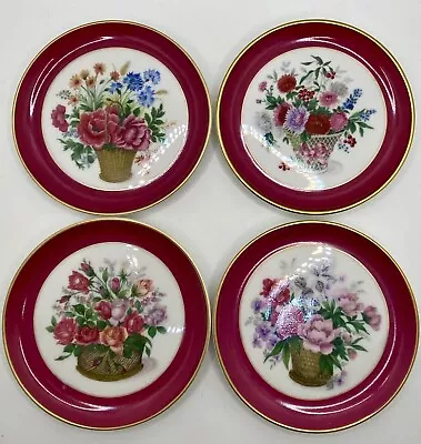 Vintage Kaiser Porcelain Floral Coasters/Small Plates Made In W. Germany 4EUC • $24.99