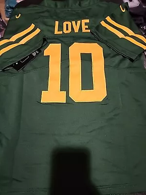 Nwt Youth Customized Jersey Packers #10 Jordan Love Size M Color Green *new • $39.99