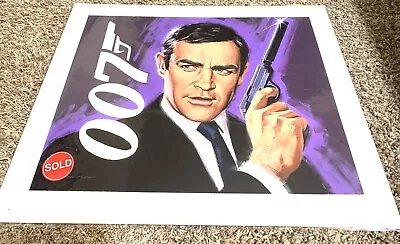 James Bond 007 Connery Paul Mann Original OG Painting Mondo Artist • $3000