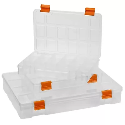 £9.99 • Buy 3 Pcs Screws Nails Compartment Tool Bits DIY Organiser Case Set Slot Storage Box