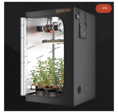 $79.99 • Buy Spider Farmer 120x120x200CM Indoor Grow Tent Mylar Hydroponic Reflective Oxford