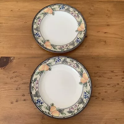 Lot Of 2 Mikasa Intaglio Garden Harvest 8 3/8  Salad Dessert Plates  EUC • $22