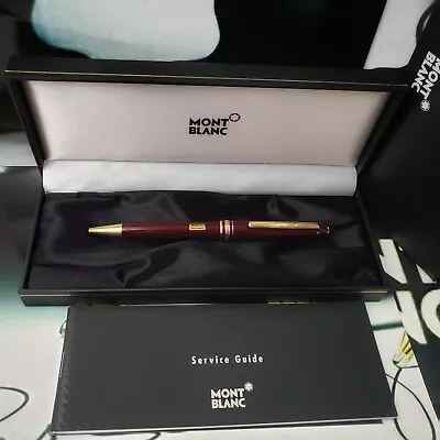 MONTBLANC Meisterstuck Burgundy Classic 164R Gold Coated Ballpoint Pen ⚡NEW⚡ • $319