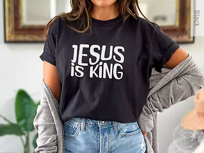 Retro Jesus Is King Shirt Comfort Colors Christian Faith Tshirt • $16.99
