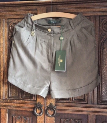 Holland Cooper Khaki Safari Shorts RRP £129 BNWT Size 8 • £75
