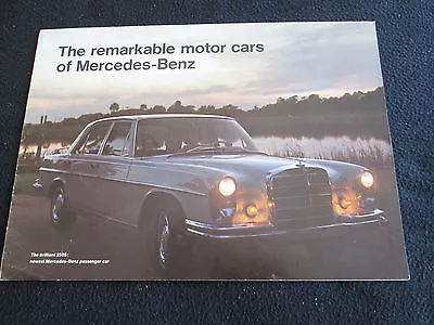1966 Mercedes Foldt Brochure 220 230 250 S 250SE Coupe & Conv 230SL 600 Catalog • $15.98