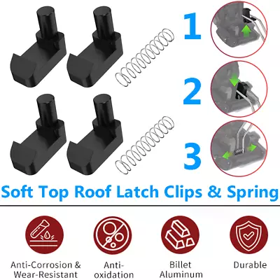 Billet Soft Top Roof Latch Clips & Spring For Geo Tracker Suzuki Sidekick Vitara • $13.99