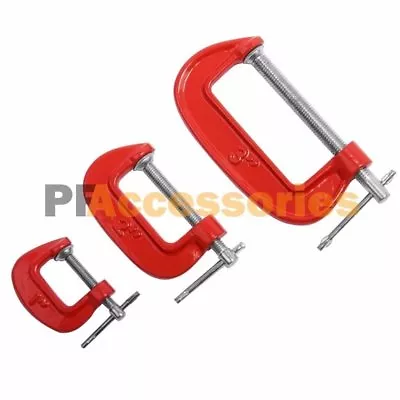 3 Pcs Heavy Duty C Clamp Set 1  2  3  Mini Vise Metal Woodwork Carpenter G Clamp • $13.89