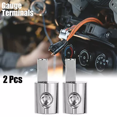 2pcs Car Audio Metal 1/0 Gauge To 4 Gauge Amp Gauge Terminals Silver Tone • $20.28