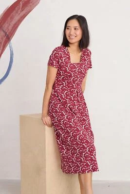 £32.50 • Buy Seasalt Women's Dress - Pink Seed Packet Short Sleeve Midi Dress - Regular - Pri