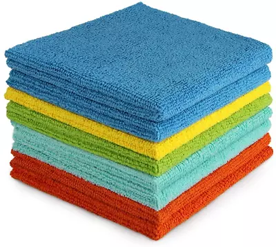 Microfiber Cleaning Cloths-8Pk All-Purpose Cleaning Towels Soft Absorbent Clea • $8.19