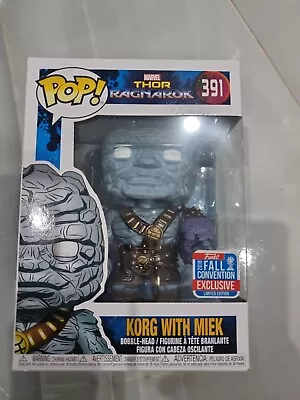 Funko Pop! Vinyl Marvel Thor Ragnarok Korg With Miek NYCC 2018 #391 - New • $45