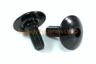 £5.99 • Buy 2x Black Aluminium Fairing Bolts M6 X 16mm +3mm Shoulder Step Motorcycle Screw 