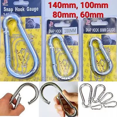 Carabiner Snap Hook Carabiner Hook Clip Spring Quick Link D Ring Carbine Hook • £3.98