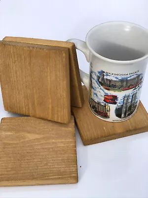 Rustic WoodHandmadeUnique GiftOak EffectNatural WoodMug Drink Coasters Set • £6.90