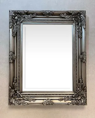 £27.95 • Buy SILVER WALL MIRROR BEST SELLING ORNATE ANTIQUE STYLE MIRROR Size 53 X 43cm