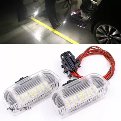 2Pcs White Led Door Courtesy Light For Passat B6 B7 CC Golf 6 7 Jetta MK5 MK6 • $17.09