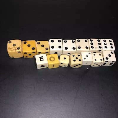 VTG Bakelite Celluloid DICE LOT-Various Sizes-Color Styles-Rounded-Wood Grain • $12.99