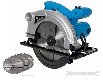 Silverline Circular Saw 1200w 185mm Tct & 4x Cutting Blade Warranty 845135 • £41.99