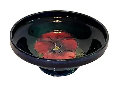 Moorcroft Pottery  Pansy  Compote  Footed Bowl Hand Painted Signed • $74.50