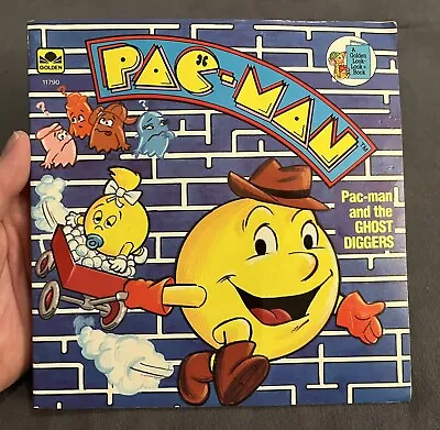 Vintage Pac-Man And The Ghost Diggers John Albano 1983 A Golden Look-Look Book • $2.99