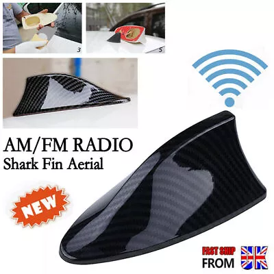 £8.57 • Buy 1x Carbon Fiber Car Shark Fin Aerial Antenna Roof AM/FM Radio Signal For BMW F30