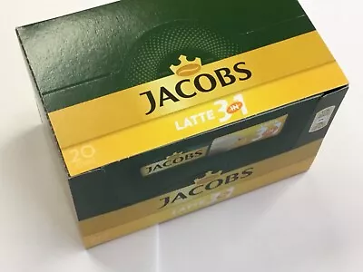 JACOBS  LATTE  3in1 Instant Coffee Sticks Box -20 X 12.5 Gr • £6.55
