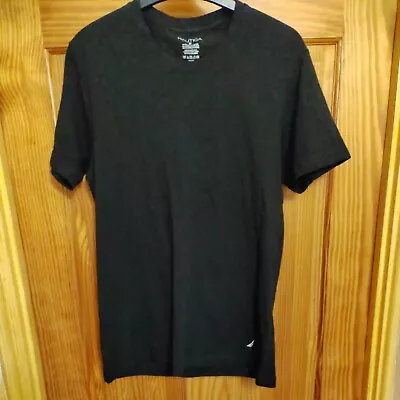 Nautica 100% Cotton Black T Shirt Size Medium • £5