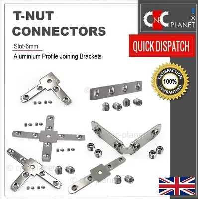 T Nut Pre Assembly Thin Tee Brackets 2020 Aluminium Extrusion Profile Connectors • £2.75