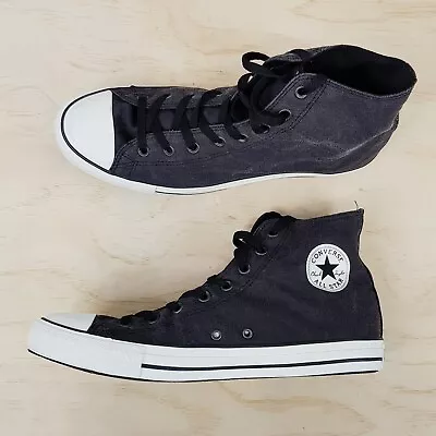 CONVERSE Mens US 12 / EUR 46.5 Chuck Taylor Hi Top Washed Black Shoes - AS NEW • $120