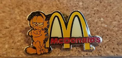 McDonalds Employee Crew Garfield Golden Arches Lapel Pin Vintage • $5