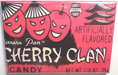 Cherry Clan Vintage Candy Box 2  X 3  Refrigerator Or Locker MAGNET Wrapper • $6.95
