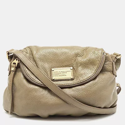 Marc By Marc Jacobs Taupe Leather Classic Q Natasha Crossbody Bag • $154.35