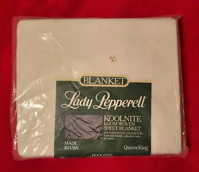 VTG New In Pkg Lady Pepperell Koolnite Sheet Blanket 108 X 90 Made In USA White • $37.05