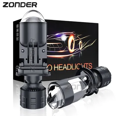 (2)H4 Mini Laser Hyperboloid Bi LED Projector Lens Motor&Car Headlight Retrofit • $49.35