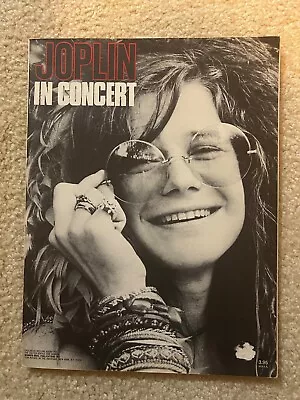 Janis Joplin In Concert Songbook Vintage 1972 Sheet Music Anthology Warner Bros • $7.50