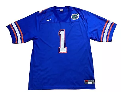 Nike Florida Gators Football Jersey #1 Mens L Royal Blue NCAA Team Apparel Top • $21.22