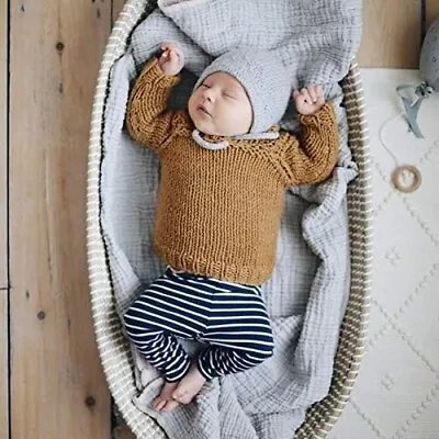 Baby Crochet Sweater Knitting Kit Raglan Beginner Natural White Newborn Gift • £19.99