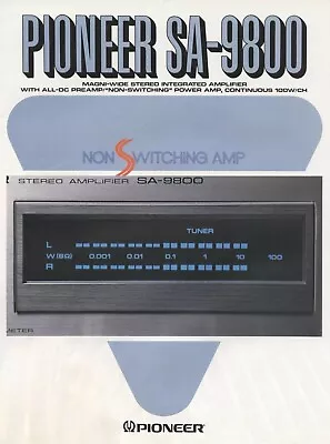 High-res Scans Of The Rare Brochure For Vintage Pioneer SPEC SA-9800 Amplifier • $24.99