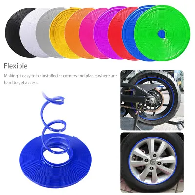 $9.95 • Buy Car Wheel Hub Rim Edge Protector Ring Tire Guard Sticker Line Rubber Strip