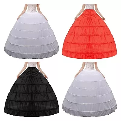 A-Line Crinoline Petticoat 6 Hoop Skirt Slips For Wedding Bridal Dress Ball Gown • $20.90