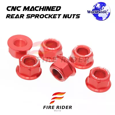 Red Rear Sprocket Nuts M8 For MV Agusta F4 1000 312 R 07 08 • $30.67