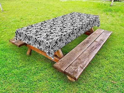 Hipster Outdoor Picnic Tablecloth In 3 Sizes Washable Waterproof • $50.99