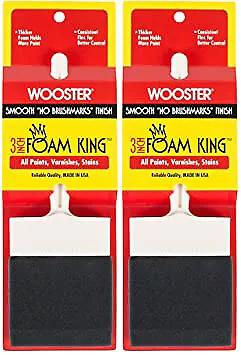 Wooster Genuine 3  Foam King Foam Paintbrush 2-Pack 3103-3-2PK • $9.97