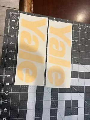 Yale Forklift Decal - Yellow Vinyl Yale Decal  Set Of 2 • $5.50