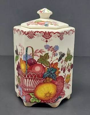 Vintage Masons England Fruit Basket Hexagonal Lidded Ginger Jar  • $31.95