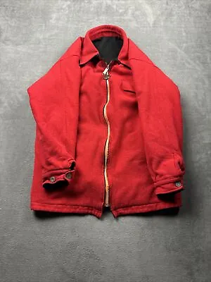 Vintage Marlboro Country Store Full Zip Wool Blend Lined Jacket Adult M Red • $24.95