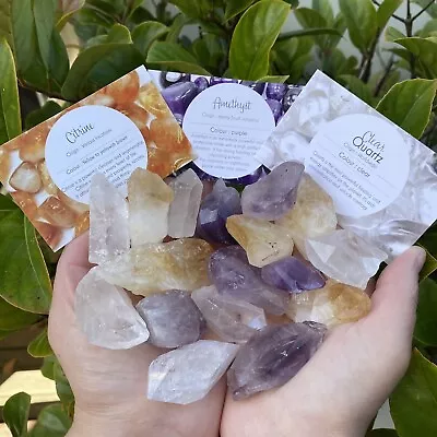  LARGE MIXED CRYSTAL POINTS  500 Gram Lot Of Citrine Amethyst & Clear Quartz • $35